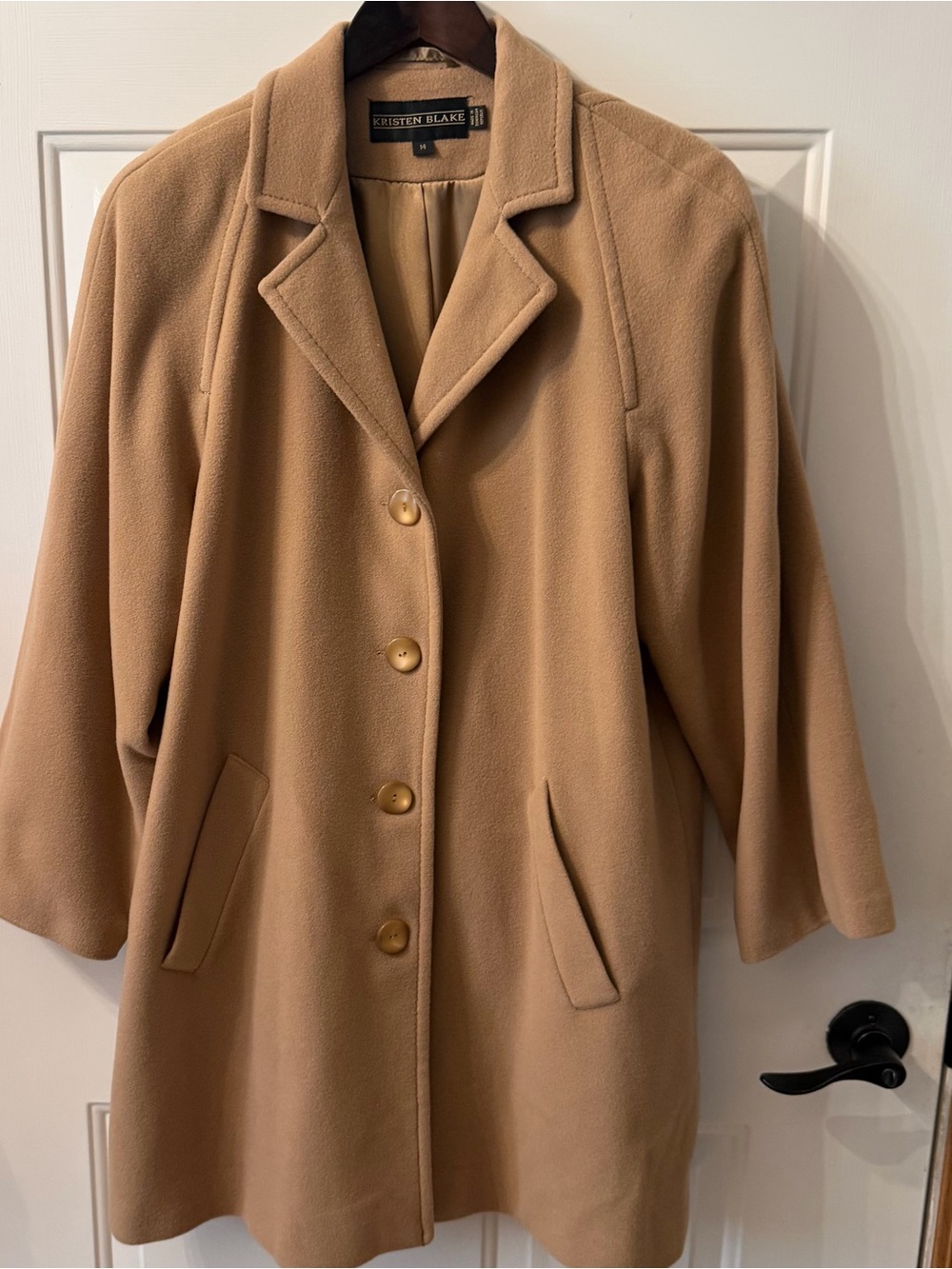 Kristen Blake Women's Camel Single-Breasted Coat
